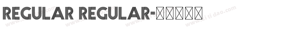 Regular Regular字体转换